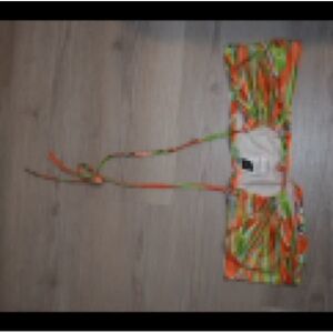 Vibrant Orange and Green Top